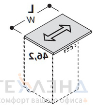 Проектная мебель для офиса премиум класса Топ для тумбы приставной (ширина 46,2 см, глубина 40, 60, 80 см)
