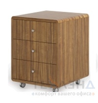 Кабинет руководителя из шпона Тумба подкатная