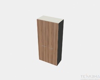Кабинет руководителя в стиле хай тек Шкаф высокий
