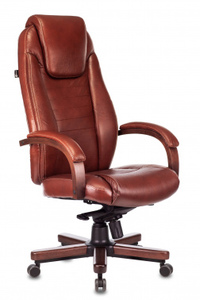 Кресло для руководителя эргономичное Бюрократ T-9923WALNUT