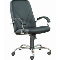 Кресло для руководителя белое Manager Steel Chrome